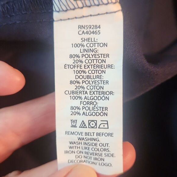 The Children’s Place Uniform Sleeveless Knee Length Bow Dress Size 16 Navy Blue - Picture 7 of 7